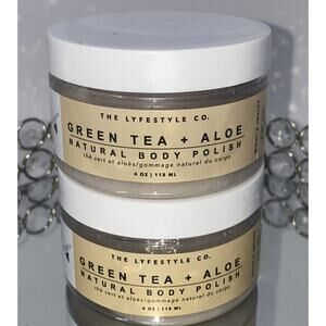 2 SEALED The Lyfestyle Co Natural Green Tea + Aloe Body Polish 4 oz Exp: 01/24